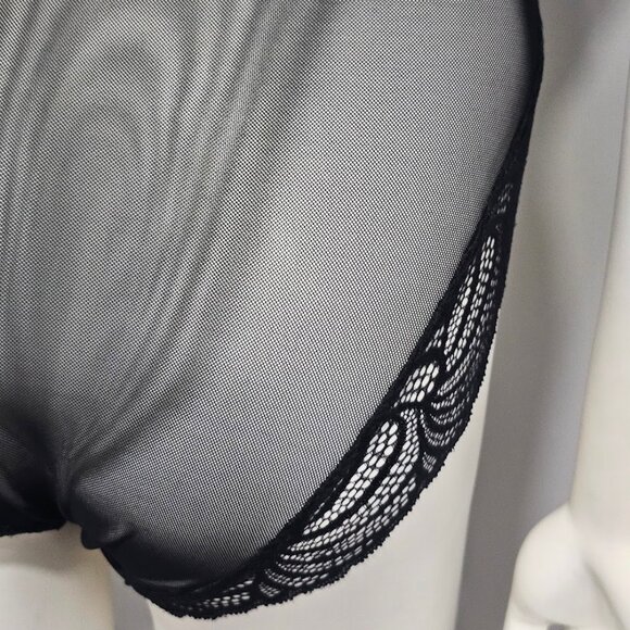 Sophie B Lightly Padded Bodysuit Lingerie Black Size Medium - Picture 5 of 13